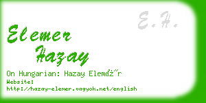 elemer hazay business card